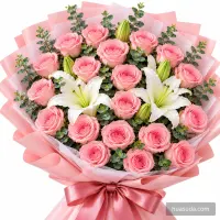 挚爱百年/粉玫瑰香水百合 缩略图1