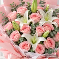 挚爱百年/粉玫瑰香水百合 缩略图3